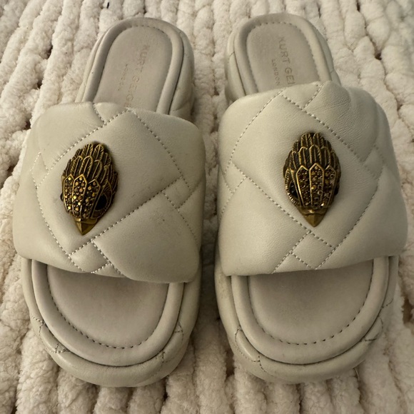 Kurt Geiger Cream Quilted Bag and Platform Sandals - Picture 2 of 14